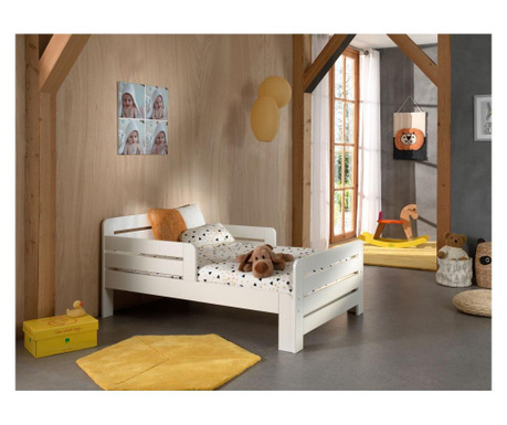 Regulowane łóżko dziecięce Jumper White 90x200 cm