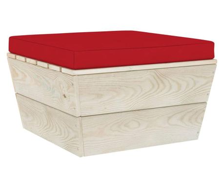 Pernă de taburet din paleți, roșu, material textil
