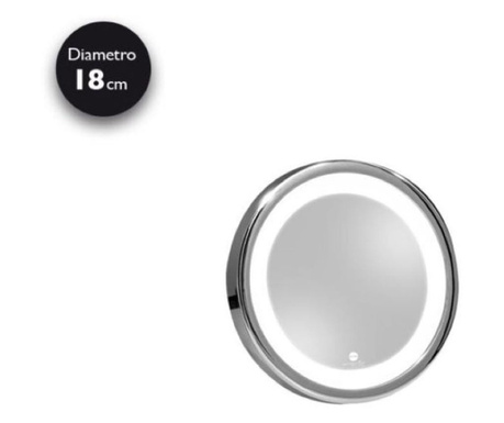 Oglinda cosmetica cu LED Macom, Macom Sensation, ABS, 18x18 cm,...
