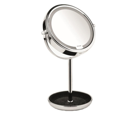 Oglinda cosmetica cu LED Macom, Macom, ABS, 20x17x25 cm, argintiu