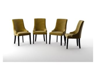 Set 4 scaune Guy Laroche Home, Privilege Olive Green, verde oliv
