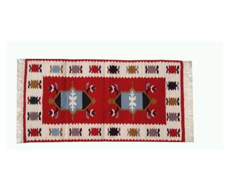 Tesatură decorativă 50 cm x 100 cm realizara manual din lana 100% in razboi de tesut