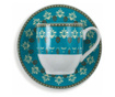 Set 6 cesti de cafea cu farfurioare Villa D'este Home Tivoli, Cala Jondal, portelan, multicolor, 90 ml