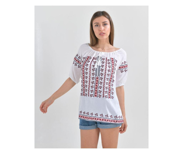 Bluza dama Motifs marime universala, inart, viscoza, alba