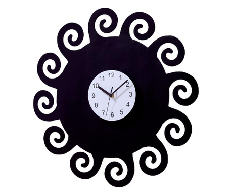 Ceas cu tabla de scris Evviva, metal, 50x50 cm, negru