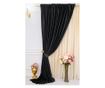 Draperie  din catifea, neagra, cu rejansa, uni , opaca, 200x250 thumbnail 1