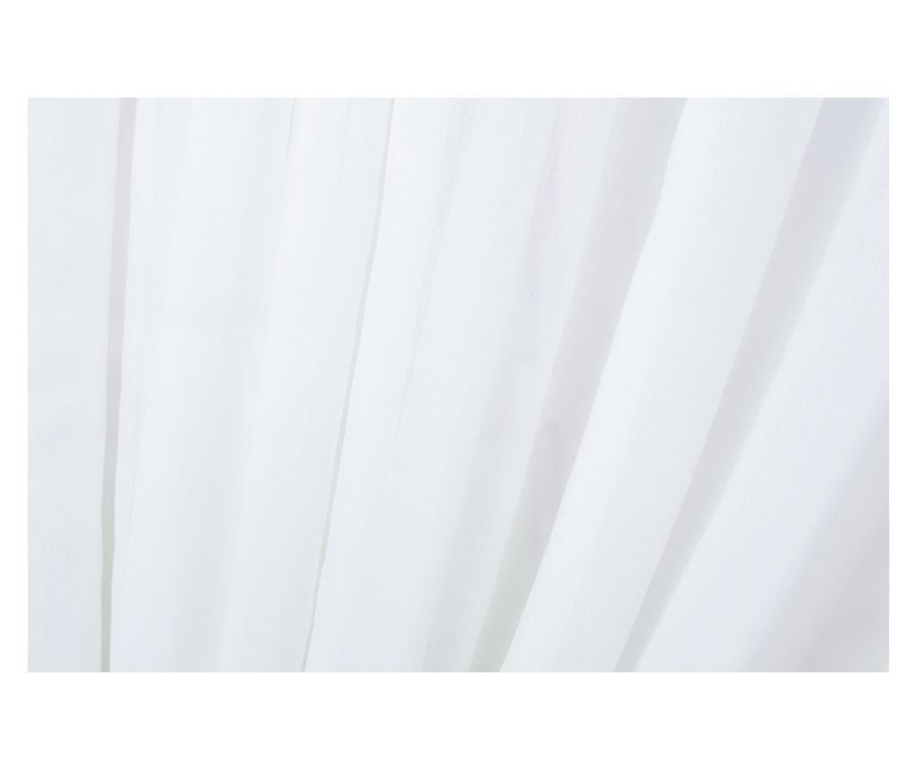 Perdea alba, accesorizata cu ciucuri, cu rejansa, 500 x 260 - 5