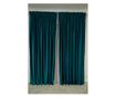 Set de 2 draperii din catifea, cu rejansa, uni, opace, turcoaz,  140x250 cm thumbnail 4