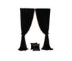 Set 2 Perne decorative din catifea , Negru, accesorizate  45x45 cm thumbnail 2