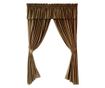 Set od 2 zavjese + mantovan od baršuna, s trakom, cimet-smeđa, neprozirne, 200x250