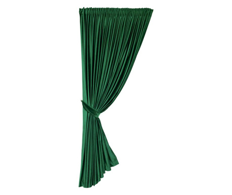 Draperie  din catifea, verde smarald, cu rejansa, uni , opaca, 140x250