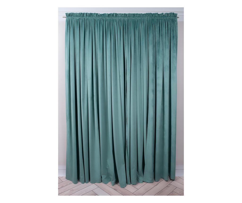 Set  draperii  din catifea,  verde menta, cu rejansa, uni , opaca, 400x250 - 5