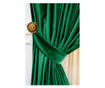Draperie  din catifea, verde smarald, cu rejansa, uni , opaca, 200x250