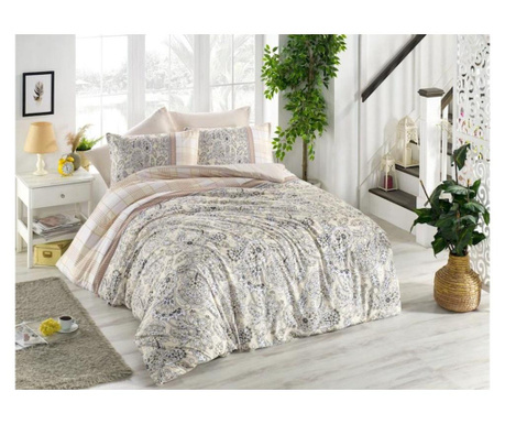 Луксозен спален с олекотена завивка и протектор cristiano mari, ortum sahra,100% натурален памук 7 части  Олекотена завивка със