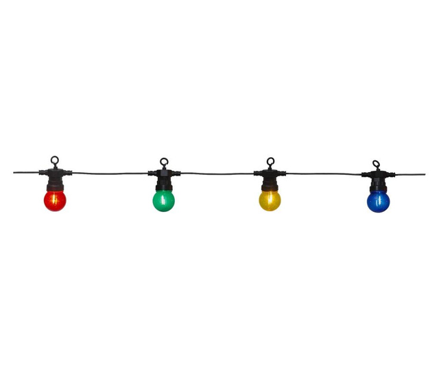 Ghirlanda luminoasa pentru exterior Best Season, Small Circus Filament 20 lights LED, carcasa: plastic, LED, multicolor, 855x5x1
