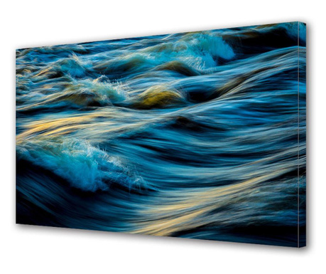 Tablou Canvas Premium Art Factory TrueColor, Valuri 1, Panza pe cadru de lemn, Decoratiuni Casa 20 x 30 cm