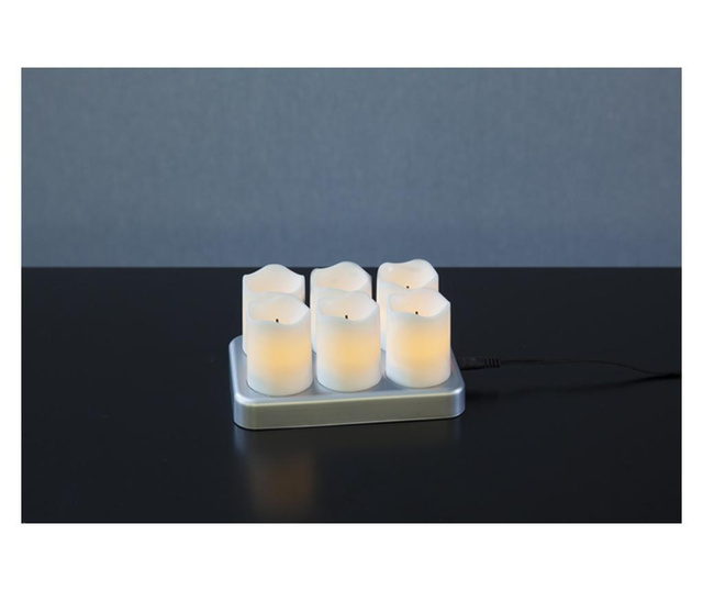 Комплект 6 свещи с LED Chargeme