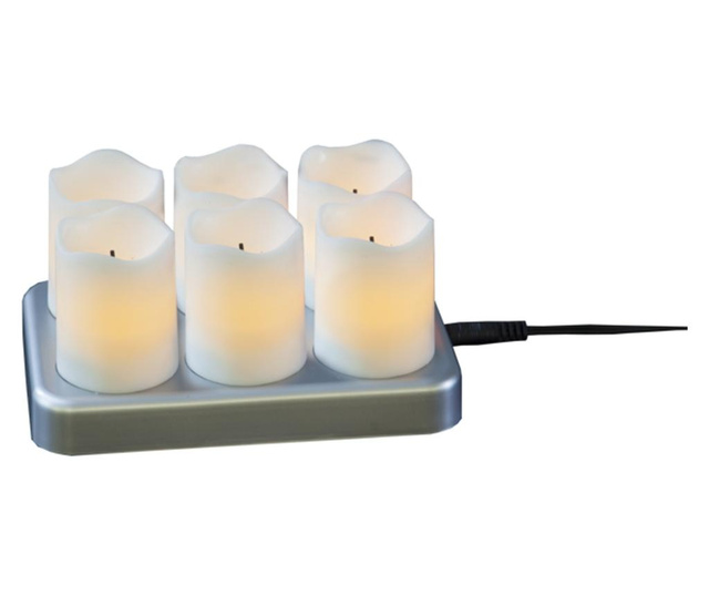 Комплект 6 свещи с LED Chargeme