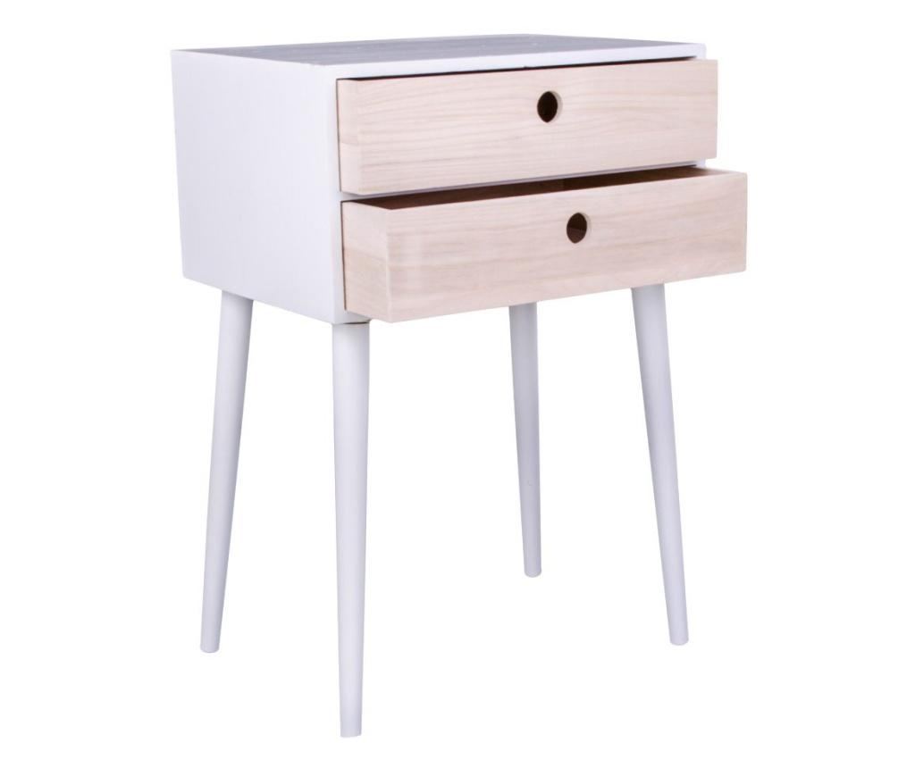 Noćni ormarić Rimini White Natural - 2
