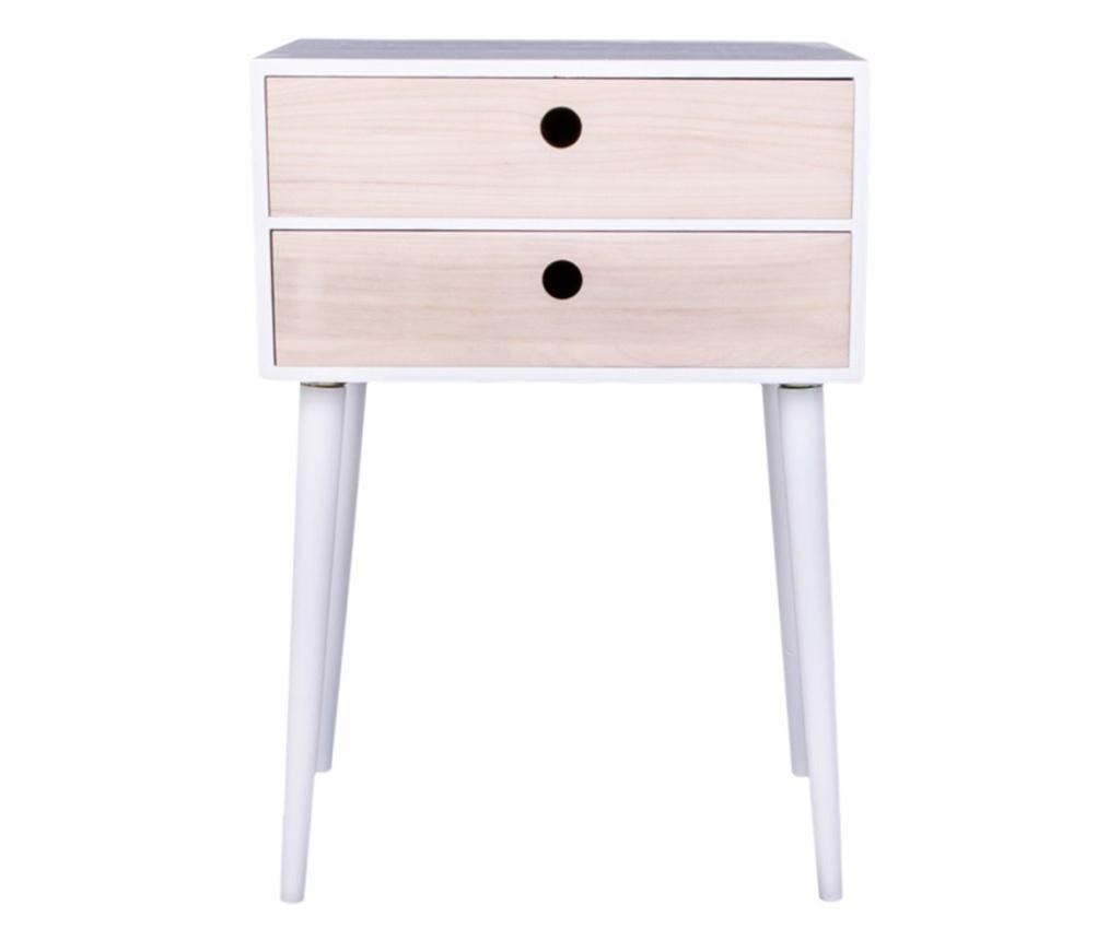Noćni ormarić Rimini White Natural - 3