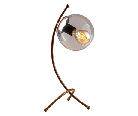 Lampa de masa Tatum, corp din metal, max. 60 W, E27, aramiu, 23x18x43 cm