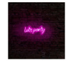 Aplica de perete decorativa Neon Graph, neon benzi PVC, No Bulb, roz, 51x19x2 cm