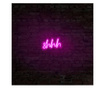 Aplica de perete decorativa Neon Graph, neon benzi PVC, No Bulb, roz, 24x12x2 cm