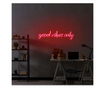 Aplica de perete decorativa Neon Graph, neon benzi PVC, No Bulb, rosu, 79x20x2 cm