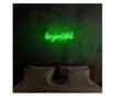 Aplica de perete decorativa Neon Graph, neon benzi PVC, No Bulb, verde, 57x20x2 cm