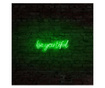 Aplica de perete decorativa Neon Graph, neon benzi PVC, No Bulb, verde, 57x20x2 cm