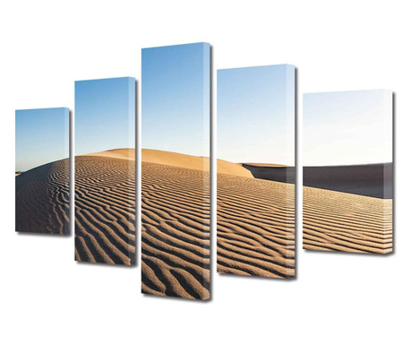 Set Tablouri Multicanvas 5 piese, Frumusetea desertului , Panza pe cadru de lemn, 80 x 150 cm