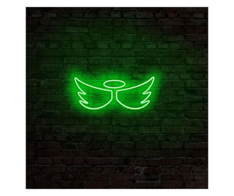 Aplica de perete decorativa Neon Graph, neon benzi PVC, No Bulb, verde, 52x22x2 cm