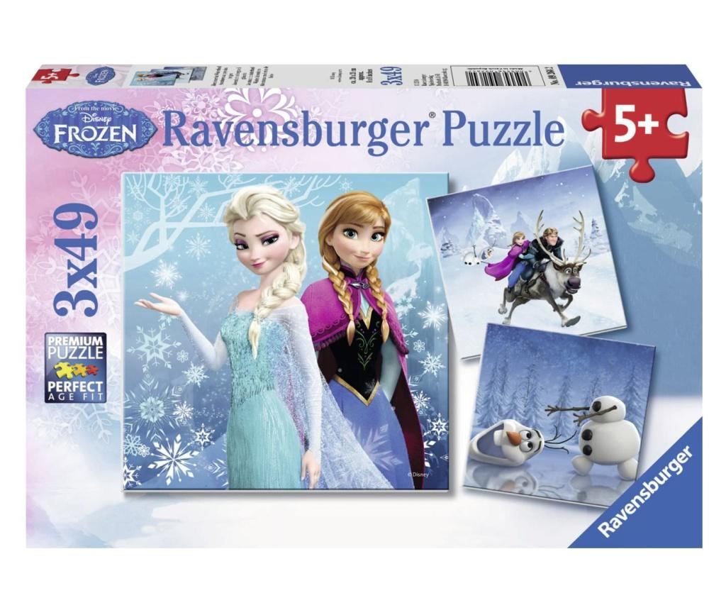 PUZZLE FROZEN, 3x49 PIESE