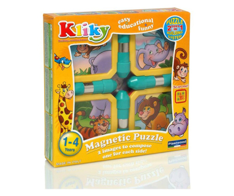 Kliky puzzle magnetic animale safari