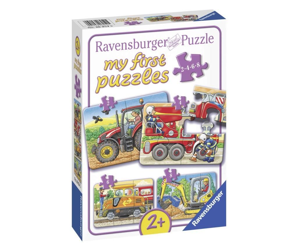 Primul meu puzzle utilaje agricole, 2/4/6/8 piese