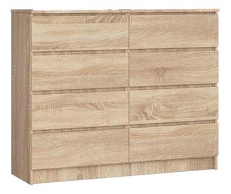 Comoda k120 cu 8 sertare stejar sonoma 120 x 99 x 40 cm