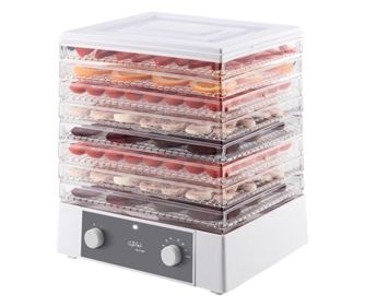 Deshidrator-uscator de alimente GALLET QUIMPER DES122, 250 W, 8 niveluri, gri cu alb