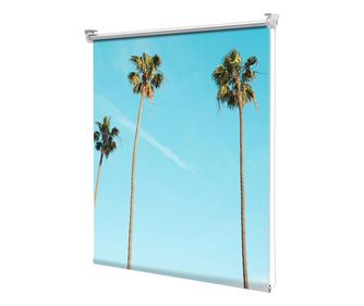 Roleta tip Jaluzea cu Rulou si sistem inclus, Palmieri si cer senin, Decoratiuni Casa, Latime 95 cm x Inaltime 250 cm