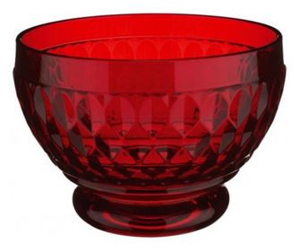 Bol sticla cristalizata pentru aperitive Boston red-242497