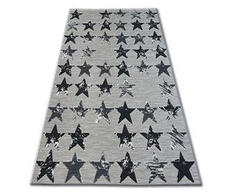 Lisboa szőnyeg  27219/956 Csillagok Fekete 160x230 cm 160x230 cm