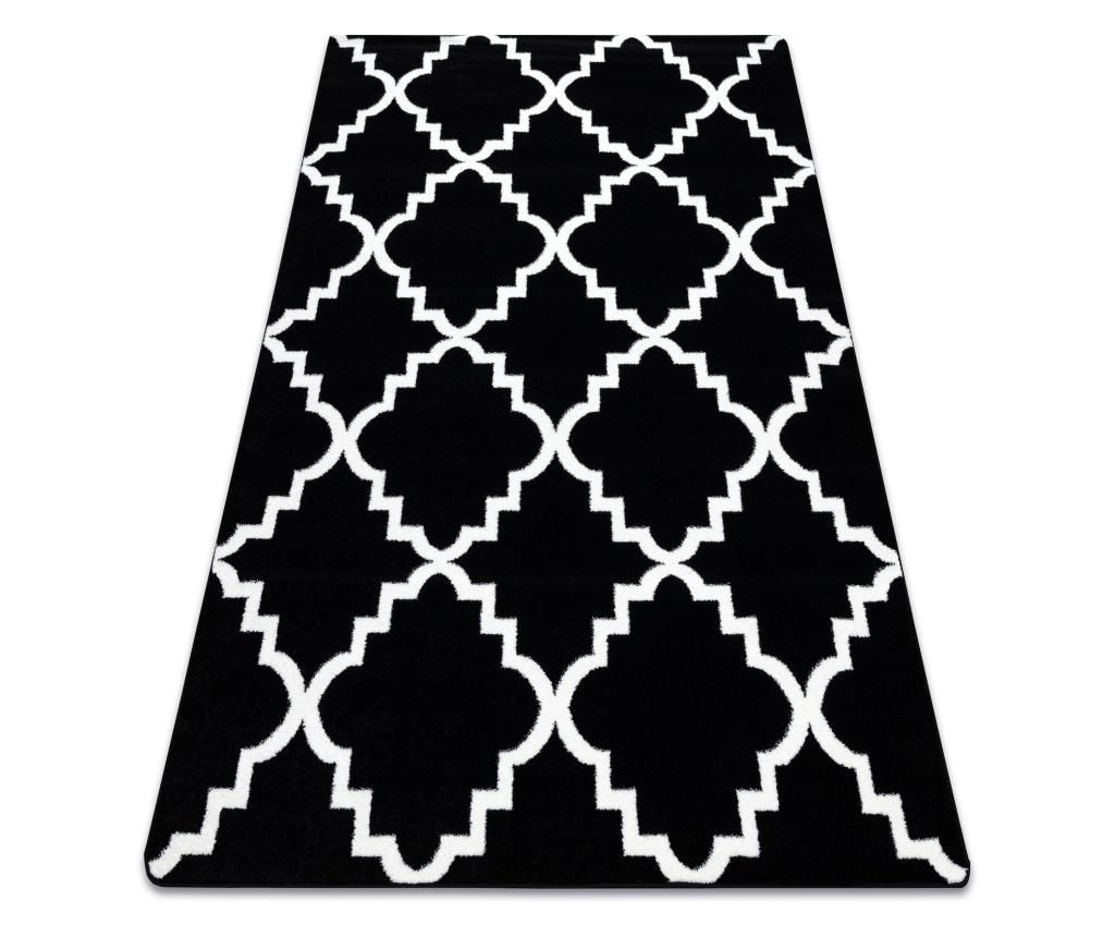 Preproga sketch - f343 črna/krem maroška detelja trellis 200x290 cm  200x290 cm