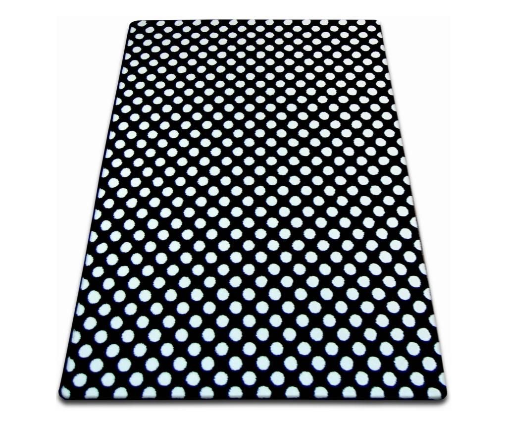 Preproga sketch - f764 črna/krem - točke 160x220 cm  160x220 cm