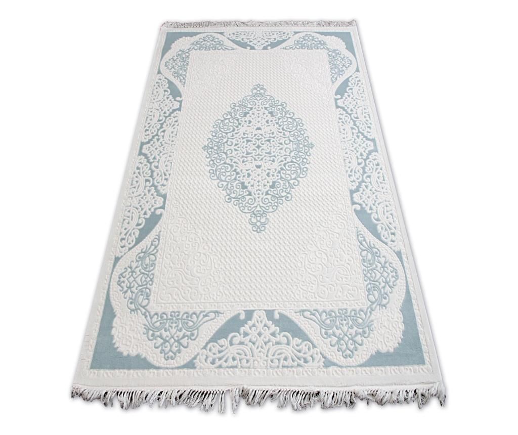 MIRADA 5416 Blue Acrylic Rug with Fringes 160x230 cm