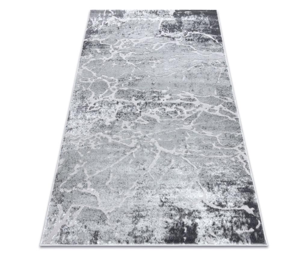  Modern MEFE szőnyeg 6182 Konkrét - Structural két szintű gyapjú szürke 160x220 cm 160x220 cm