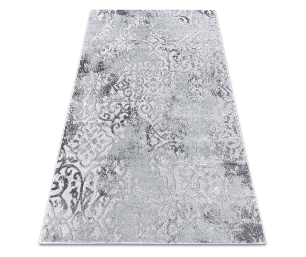 Covor MEFE modern  8724 Ornament vintage - structural două niveluri de lână gri  240x330 cm  240x330 cm