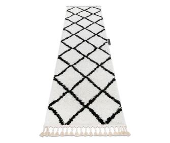 Szőnyeg, Futó szőnyegek BERBER CROSS fehér - a konyhához és a folyosóra 80x200 cm 80x200 cm