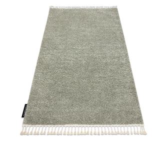 Χαλί berber 9000 πράσινο Φράντζα Βερβερικές Μαροκινό δασύτριχος 80x150 cm  80x150 cm