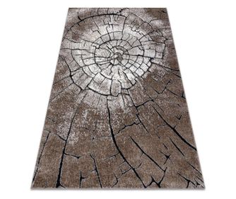 Moderní koberec COZY 8875 Wood, kmen stromu - Strukturální,  dvě úrovně rouna, hnědý 120x170 cm 120x170 cm