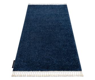 Килим BERBER 9000 тъмно синьо шаги ресни 80x150 cm  80x150 см