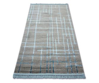 Covor acril Manyas 191AA gri și albastru Franjuri 80x300 cm  80x300 cm